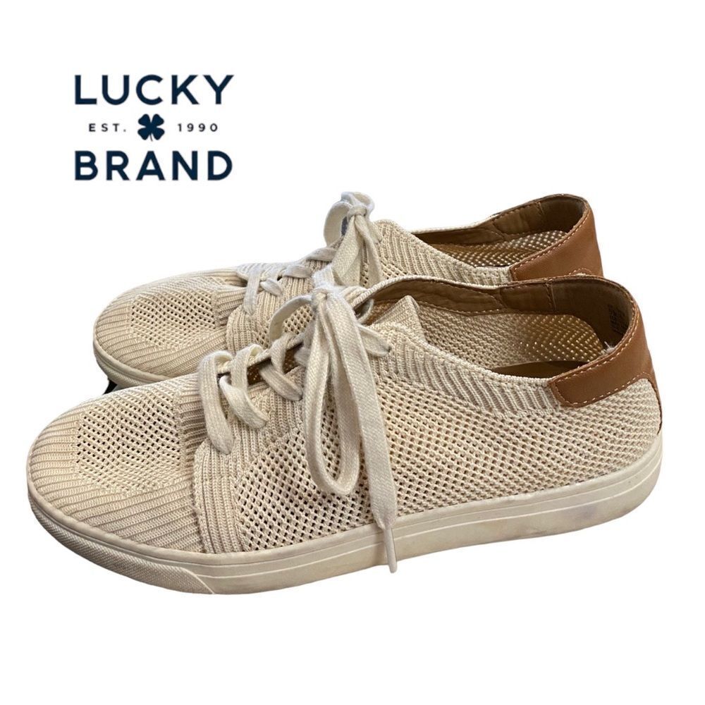 LUCKY BRAND Women's Luika Off-White Sneakers 9